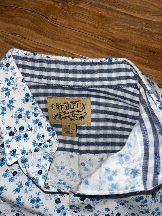 Daniel Cremieux Other - Daniel Cremieux White Button-Down Shirt with Blue Floral Print